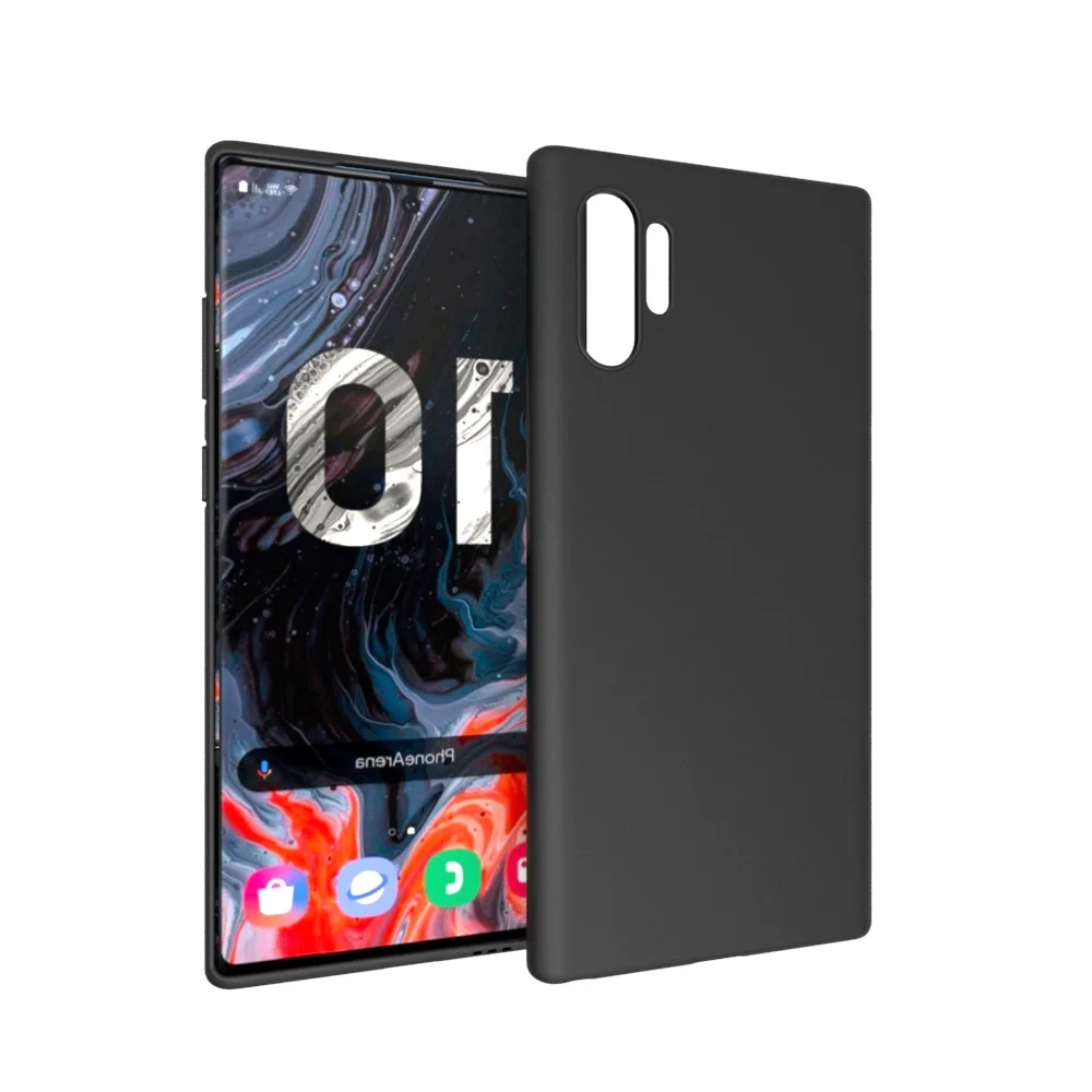 Ультратонкий силиконовый матовый мягкий чехол для Samsung Note 10 Plus Note10 Plus|Бамперы| |