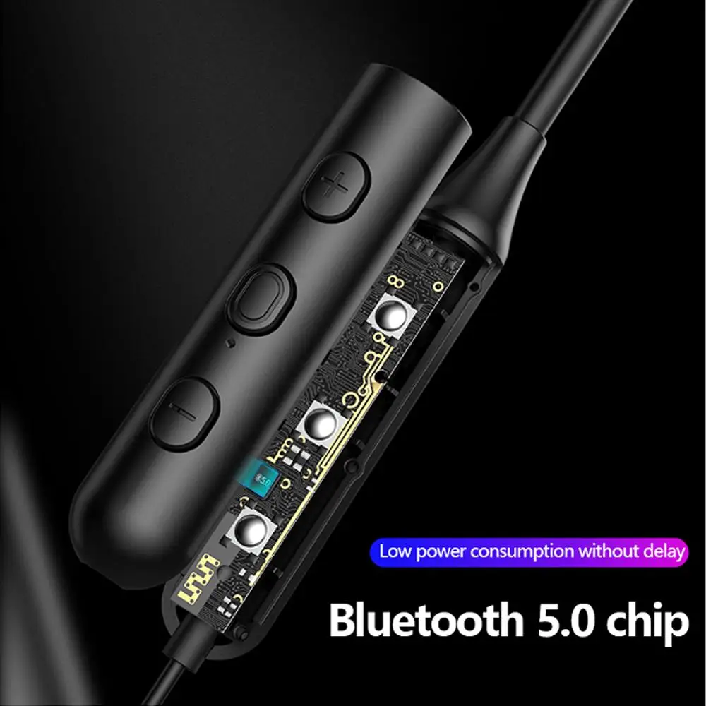 TWS 5 0 беспроводные Bluetooth наушники 6D стерео бас Магнитная Спортивная гарнитура
