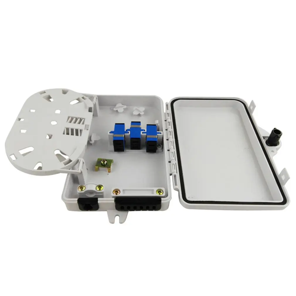 

6-core Fiber Distribution Box Wall-mounted Fiber Optic Distribution Box Indoor Outdoor Waterproof Optical Fiber Box