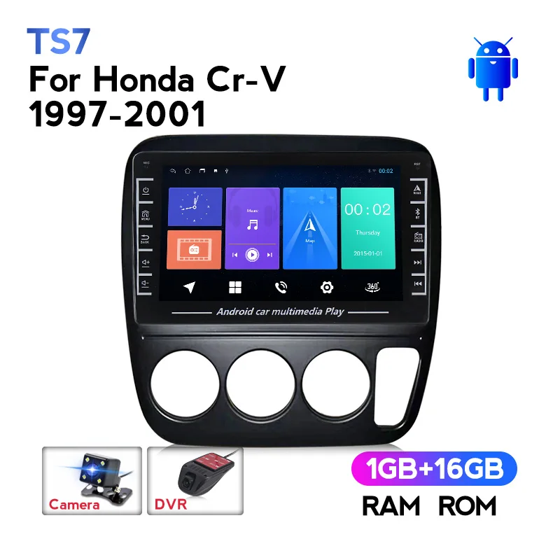 

Android 2.5D IPS экран Автомобильный мультимедийный видеоплеер для Honda CRV CR-V 1997-2001 GPS навигация автомобильное радио no 2 din DVD ADAS DVR