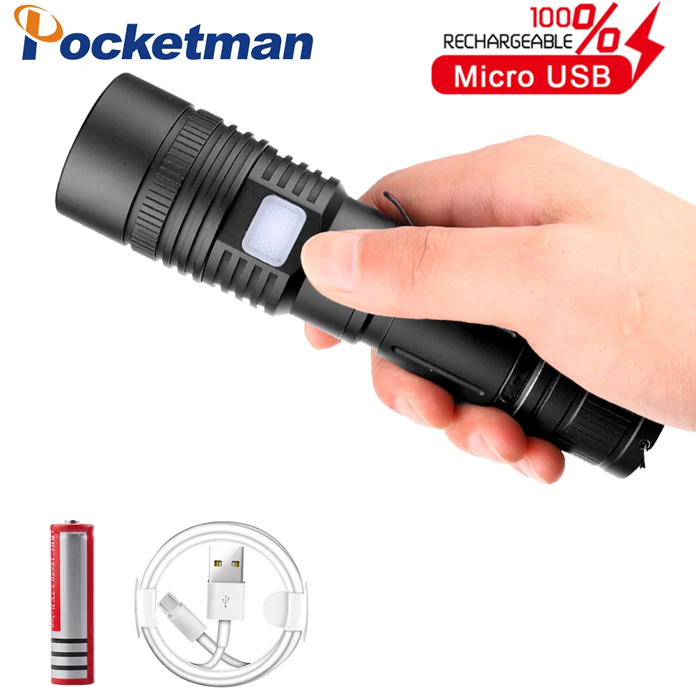 TYPE B 6000 люмен лампа xhp50.2 самый мощный фонарик usb Zoom СВЕТОДИОДНЫЙ Фонарь xhp50 18650 перезаряжаемый аккумулятор для охоты - Испускаемый цвет: TYPE B