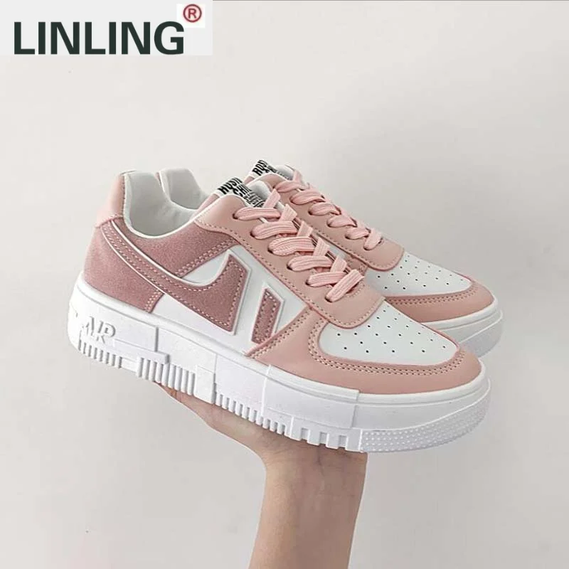 

Женские кроссовки с вулканизированной подошвой, кроссовки на шнуровке, удобная прогулочная обувь, Повседневные Дышащие, 2021