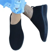 Baskets Blanches Légères et Plates à Enfiler, Chaussures Décontractées pour l'Été et l'Automne, pour Femme  (4)