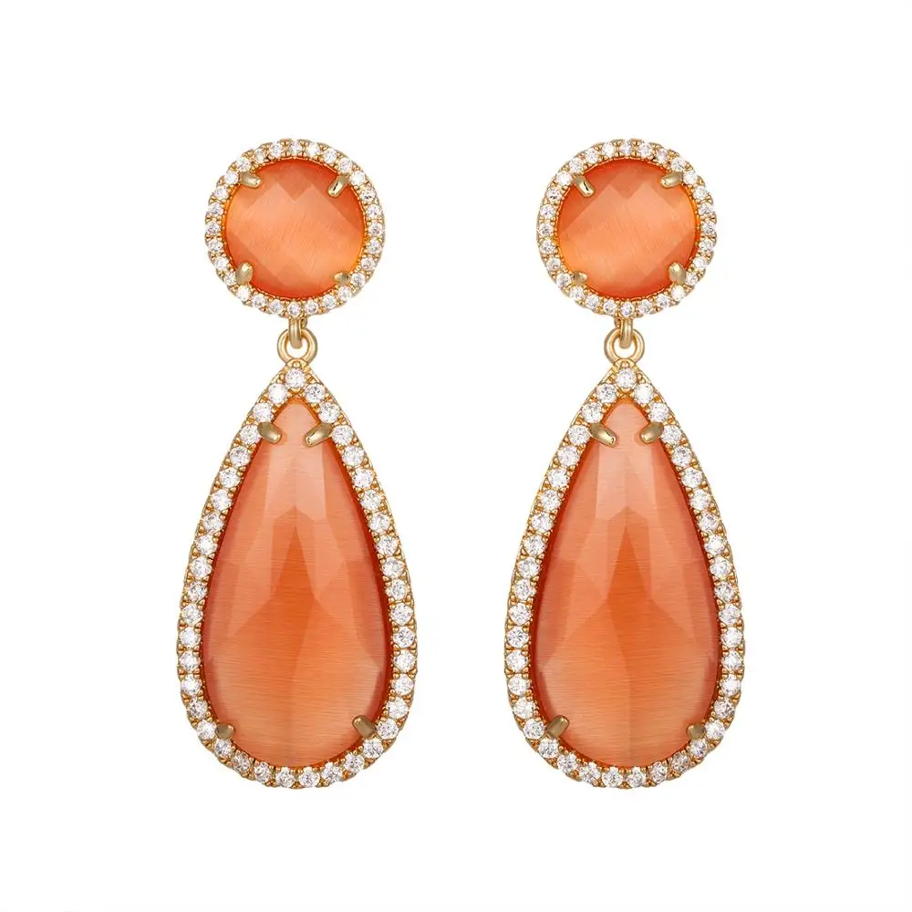 Женские длинные серьги YAN MIN TRADE роскошные брендовые серьги-подвески золотого