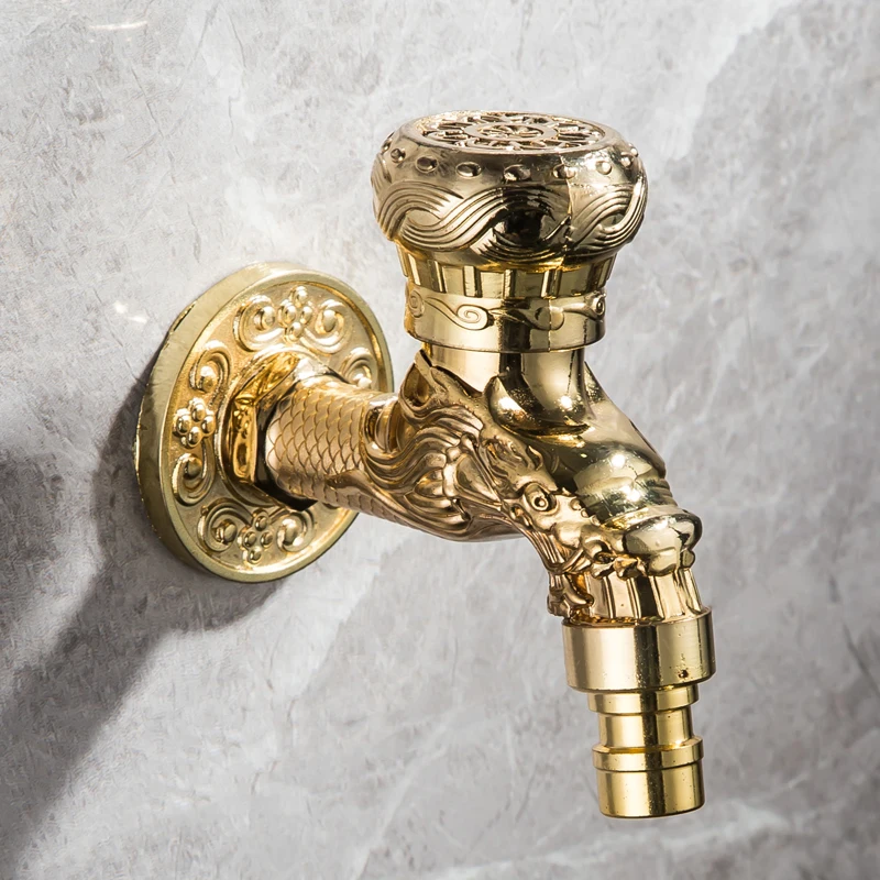 

Garden watering household decoration carving faucet Zinc alloy hand washing mop pool faucet Washing machine quick opening faucet