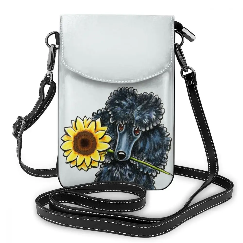 Женская сумка через плечо Poodle кожаная высокого качества многофункциональные