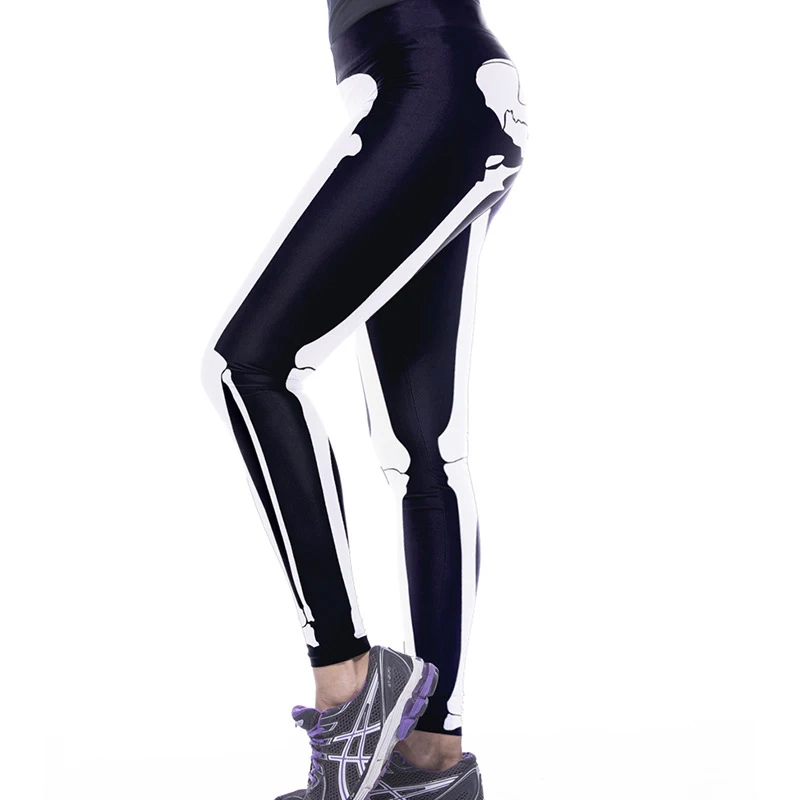 

Seamless Leggings Women Skull Head Skeleton 3D Print Camouflage Legging Workout High Waist Slim Elastic Plus Size Fitness Pants