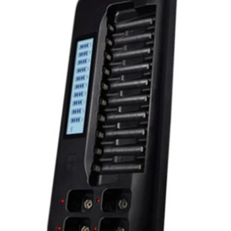 

10-Slots LCD Smart Battery Charger for 1.2V Rechargeable Battery 9V Ni-MH Lithium-Ion Rechargeable Batteries,AU Plug