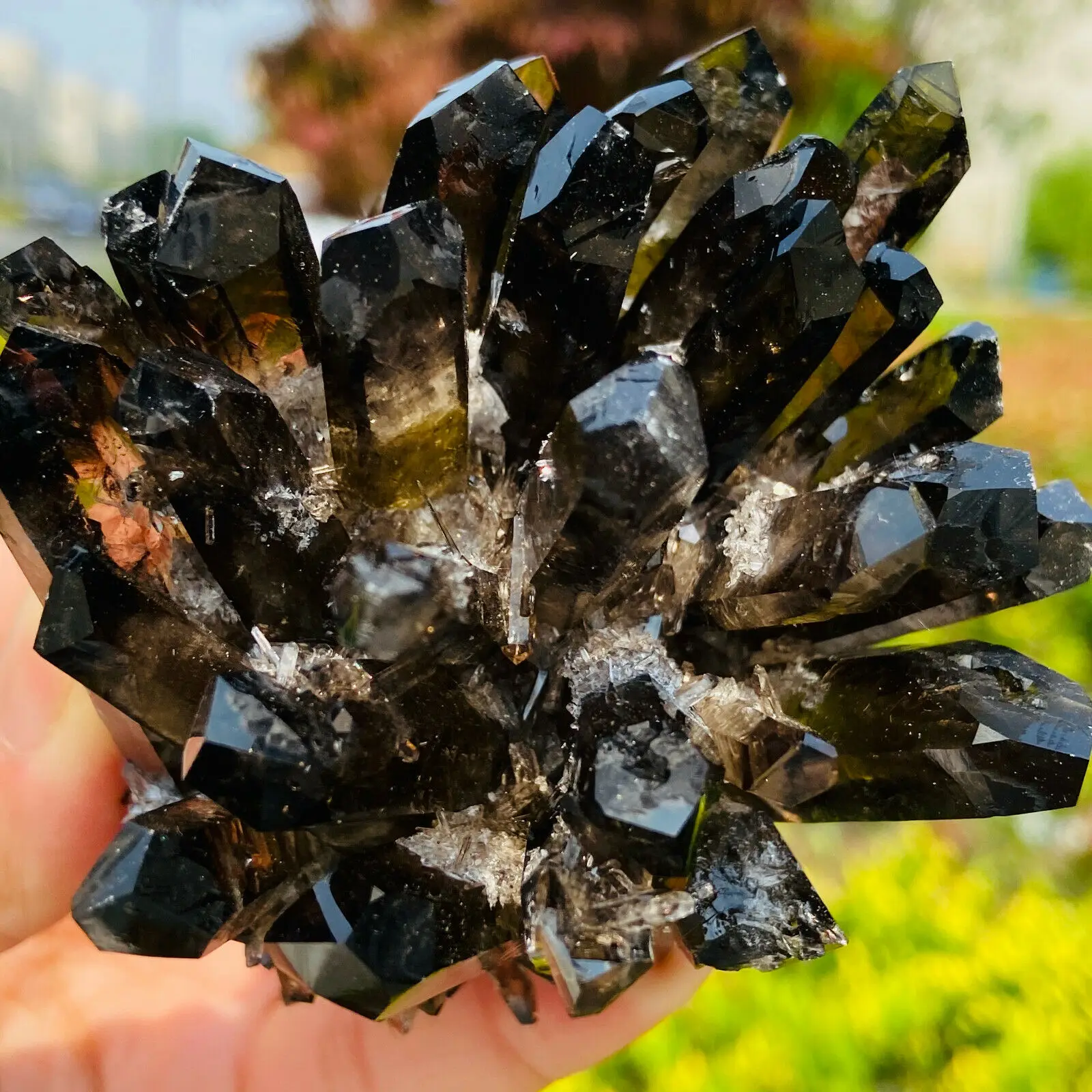 

350-800 г, редкий красивый натуральный чай, тибетский призрак, фантомный кварцевый кристалл, кластерный образец