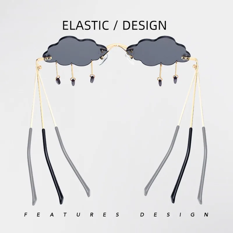 Очки солнцезащитные женские без оправы с кисточками UV400 | Автомобили и мотоциклы