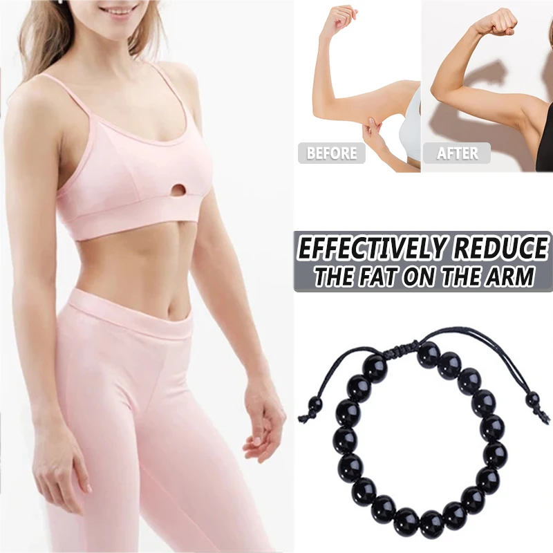 

Индивидуальный обсидиановый браслет ручной работы, браслет из бисера, регулируемая длина, отличный подарок для мужчин, похудение