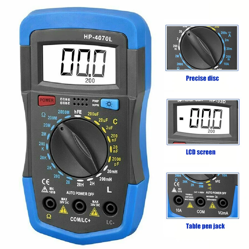 RLC Meter Inductance Capacitance Resistance Multimeter Ohm Inductor Tester Digital Insulation Mete JA55 | Инструменты
