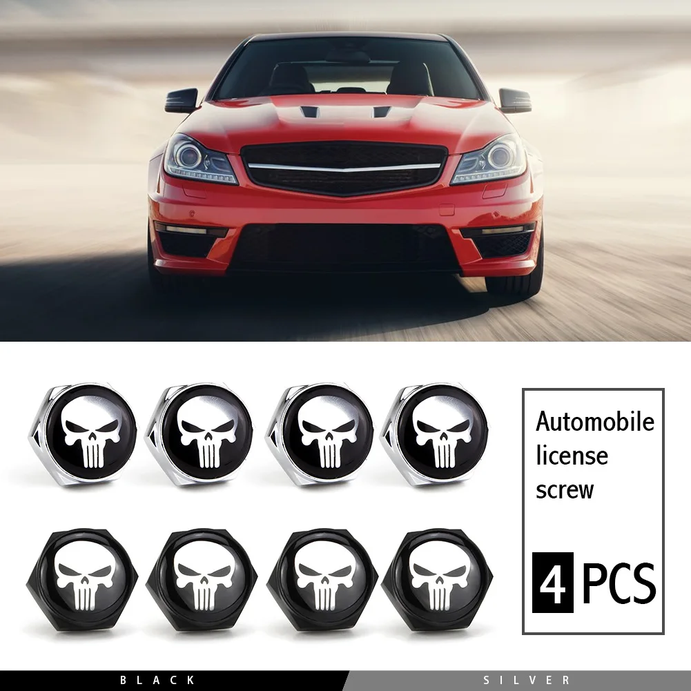 Auto Accessories License Plate Screws Modified Personality Screw Skull Fit | Автомобили и мотоциклы