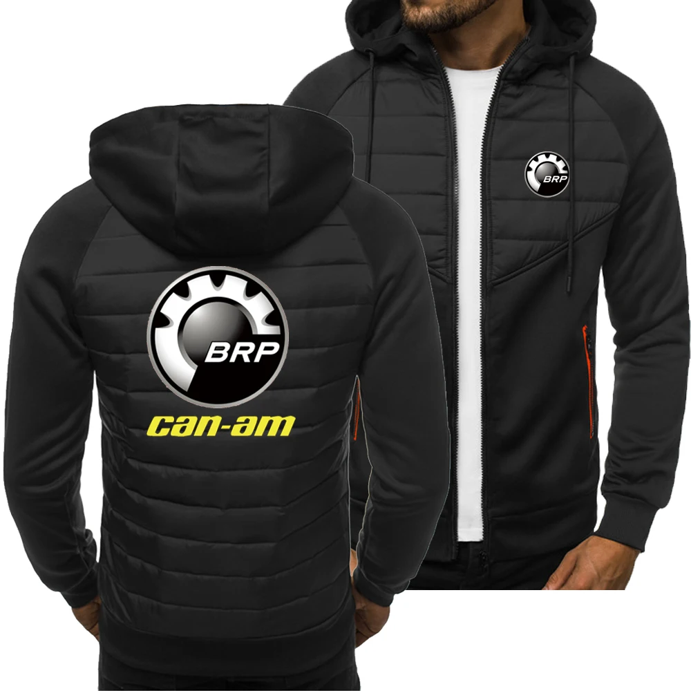 

2021 New Men Brp Can-am Logo Hoodies Spring Autumn Jacket Casual Sweatshirt Long Sleeve Zipper Hoody