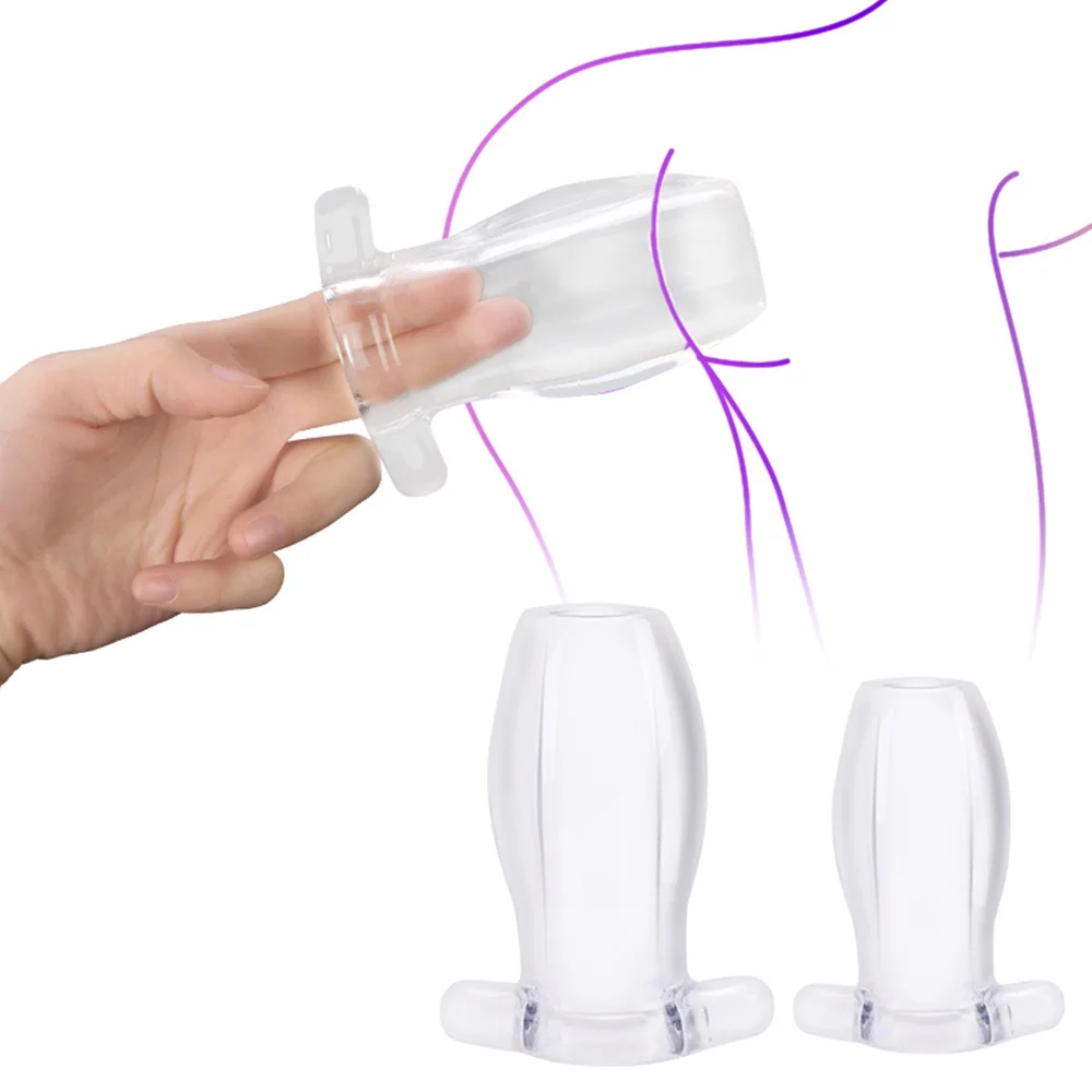 Stretching Anal Dilator Plug Appliance Enema Cleaning Male Hollow Anus Dildo Extension Toys |