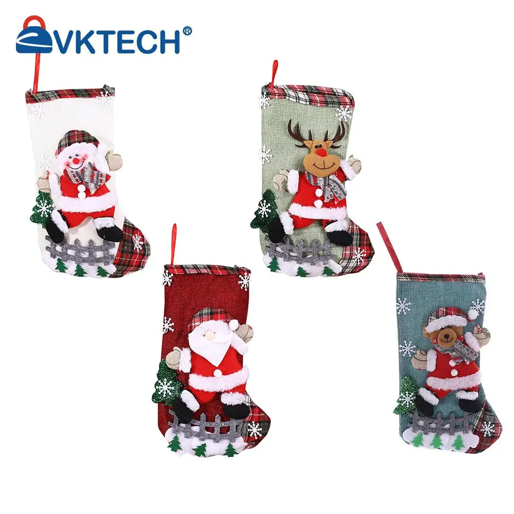 

Gift Bag Candy Bag Cute Children Kids Christmas Stocking Santa Claus Snowman Deer Bear Candy Bags Xmas Gift Bag Party Decoration