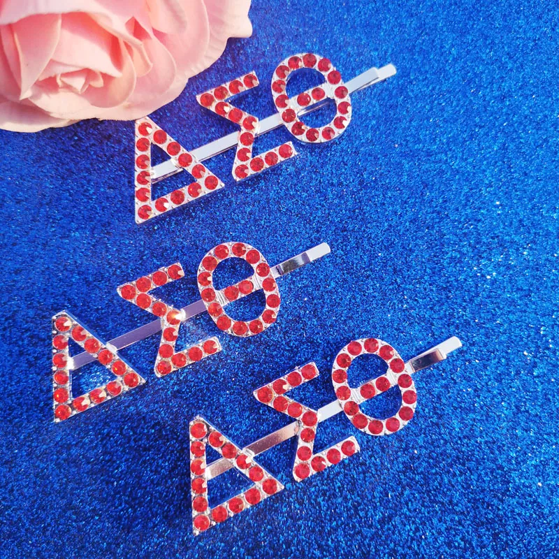 2020 Новое поступление греческие буквы заколки для волос Zeta Phi Beta Алфавит Бобби