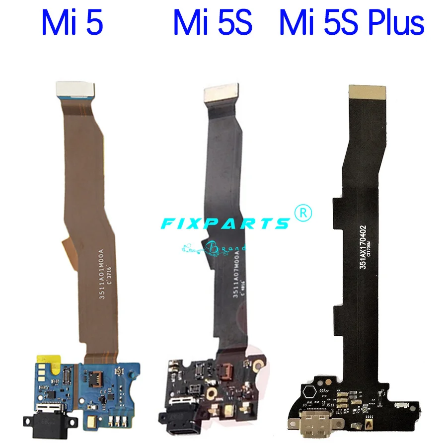 for Mi5 MI 5S Plus 5X Charging Port Flex Cable Replacement Parts USB Dock Charger For Xiaomi Mi5S | Мобильные телефоны и