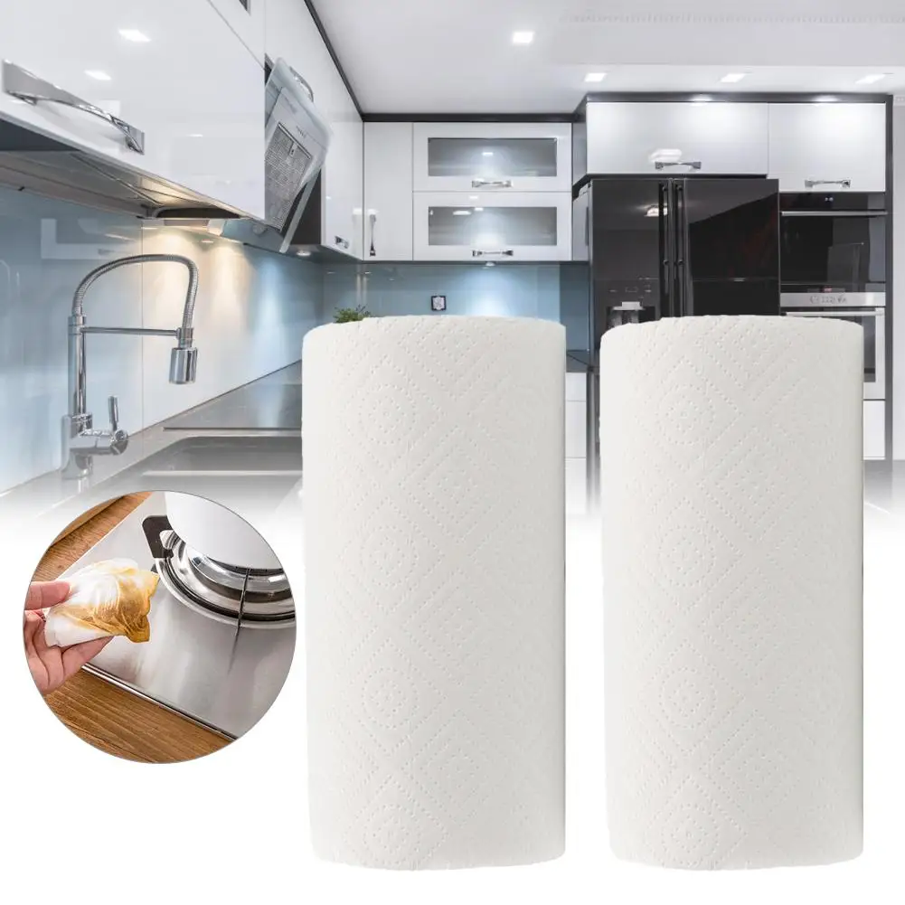 

Towels Household Two-Layer Paper Towels White No Spice Wet Tissue Table Paper Tissue Kitchen Oil Absorbing Paper Towels