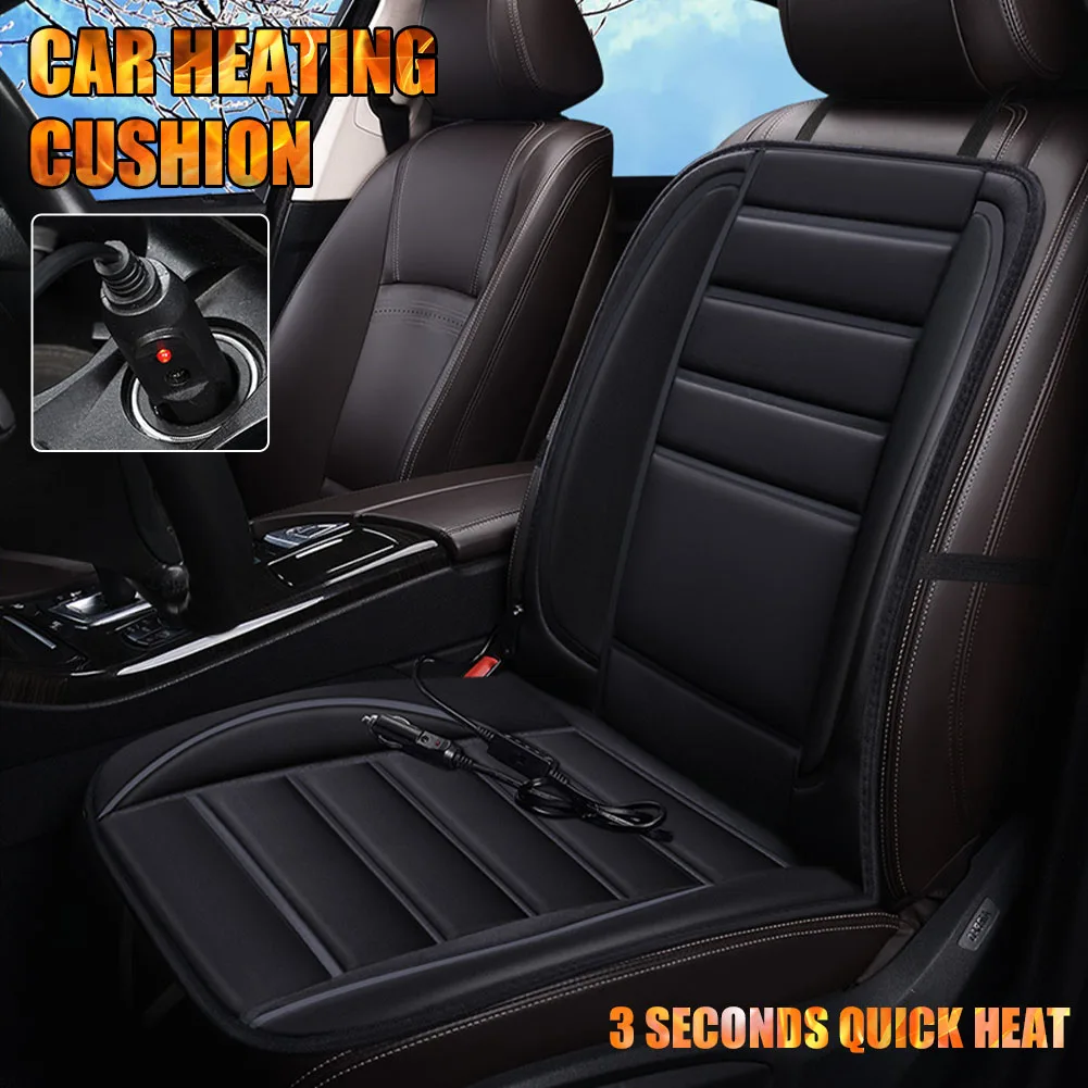 

Universal Heated Car Seat Cushion 12V Cigarette Lighter Heating Seat Cover Heater 2 Temp Winter Warm Electric Heating Cushion