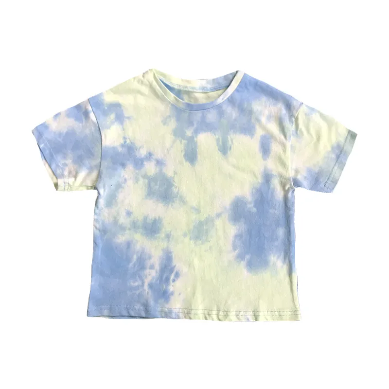 2019 новая детская летняя футболка с галстуком Корейская для мальчиков и девочек