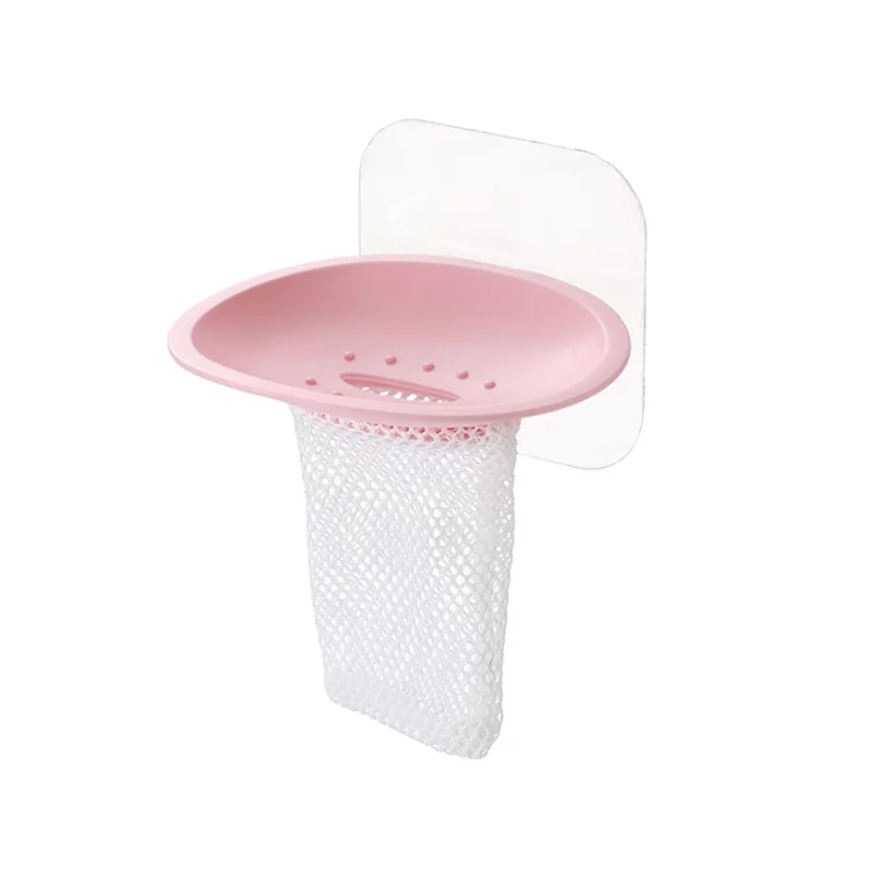 

Soap Box Holder with Suction Cup Wall Dishes Shower Soap Tray Bathroom Soap Rack Toilet Storage Drainable Rack Holder Household