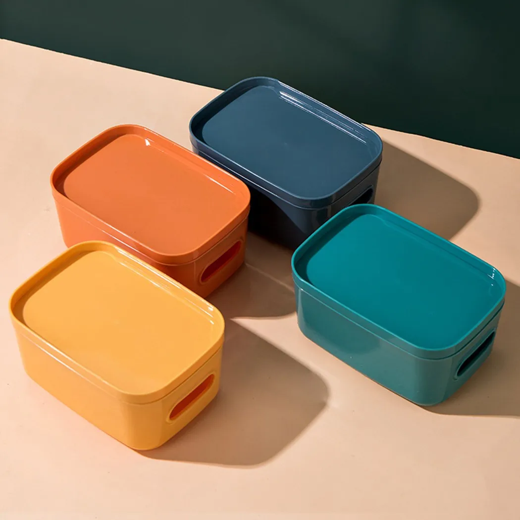 

Plastic Storage Baskets Boxes Trays Kitchen Bed Multi-purpose Basket With Lid Toys Snack Storage Box Toy Storage Cabinet