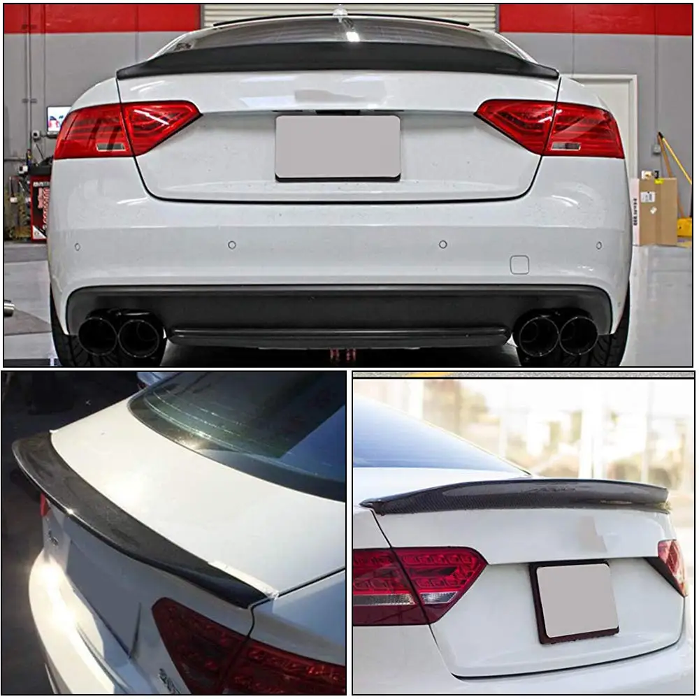 Черный Задний спойлер на багажник автомобиля крыло для Audi A5 Sline S5 купе 2009-2016 не