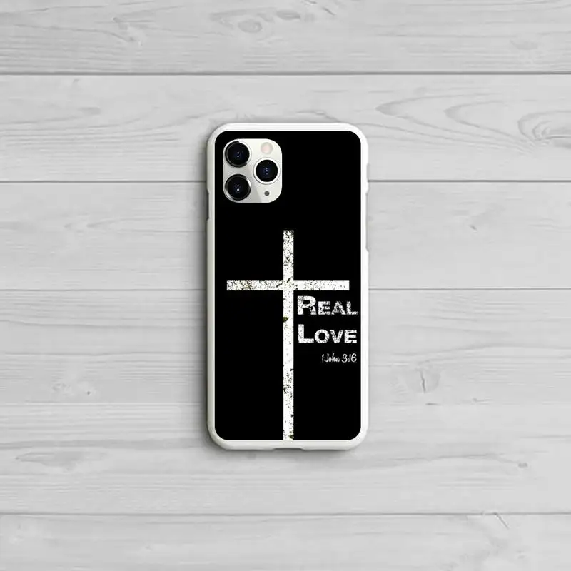 

Faith Christian Religious Jesus Phone Case Candy Color White for iPhone 11 pro XS MAX 8 7 6 6S Plus X 5S SE 2020 XR