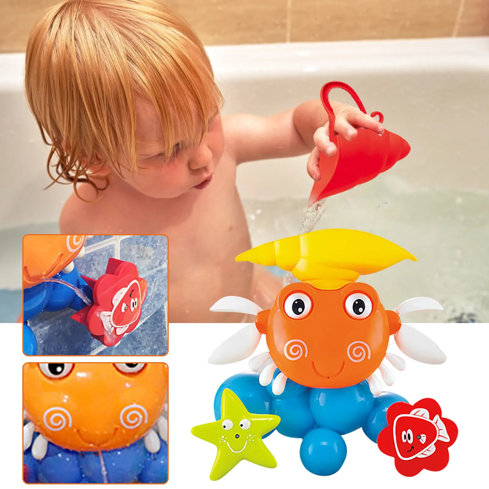 

Cartoon Baby Bath Toy Bathroom Bathtub Funny Shower Spraying Water Toys