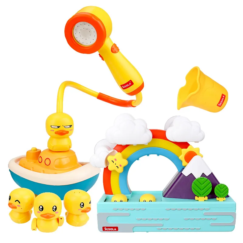 

Baby Bath Toys for Kids Electric Duck Shower Head Spray Water Game Sprinkler Toddler Bathroom Pool Bathtub Babyshower Toys Kits