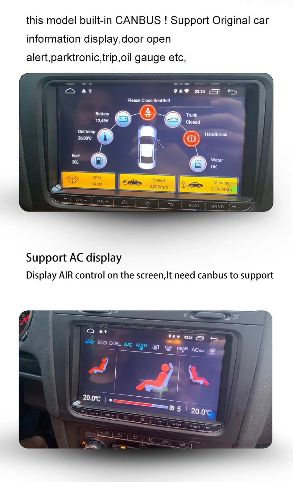 NaviFly Android 9,1 Автомобильный gps навигатор dvd мультимедийный плеер для VW Volkswagen/PASSAT b6 b7/Golf 5 6/TOURAN/POLO/SHARAN/BORA