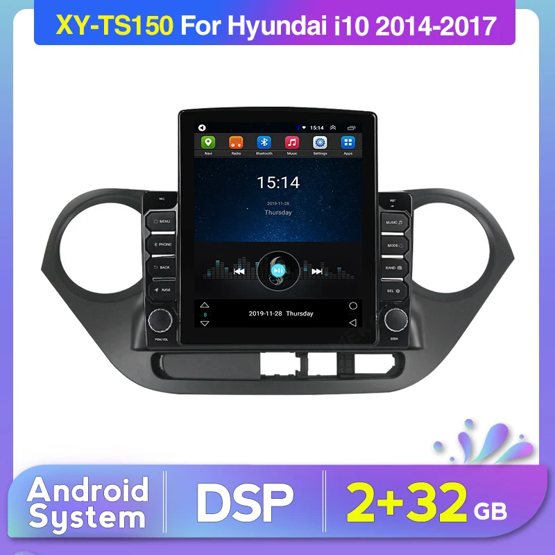 Мультимедийный плеер DSP 4G LTE для автомобиля Hyundai i10 2013 2014 2015 система Android аудио