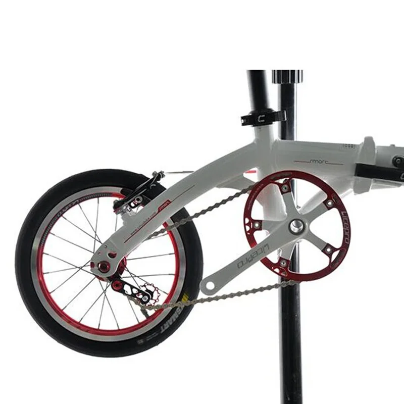 Складной велосипед односкоростная овальная звездочка шкив жокейная цепь
