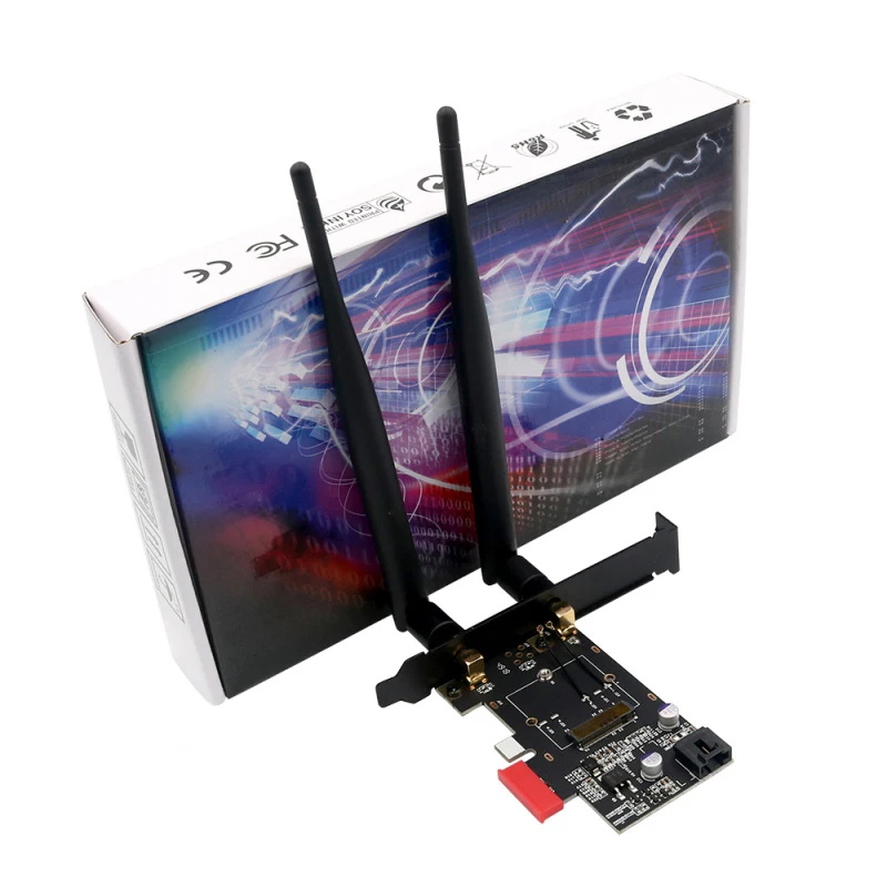 NGFF M.2 ключ A к PCI-e 1X адаптер для Wi-Fi и Bluetooth карты |