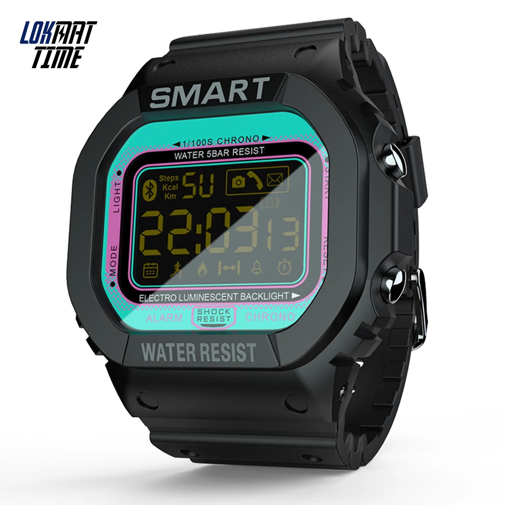 

Lokmat Time Fitness Smart Watch Digtal Clock Women Waterproof Bluetooth Sport Bracelet Wristband Men for Dropshipping Android