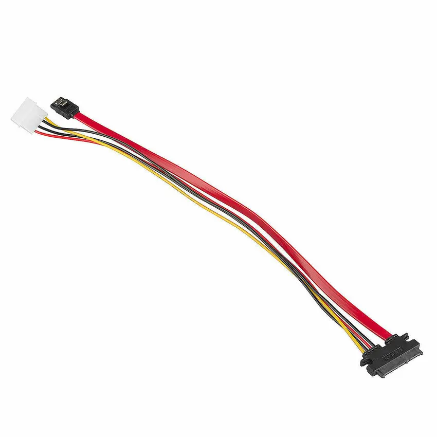 Кабель питания для компьютера SATA 22pin 7 + 15pin Female к 7Pin & Molex IDE 4 контактный| |