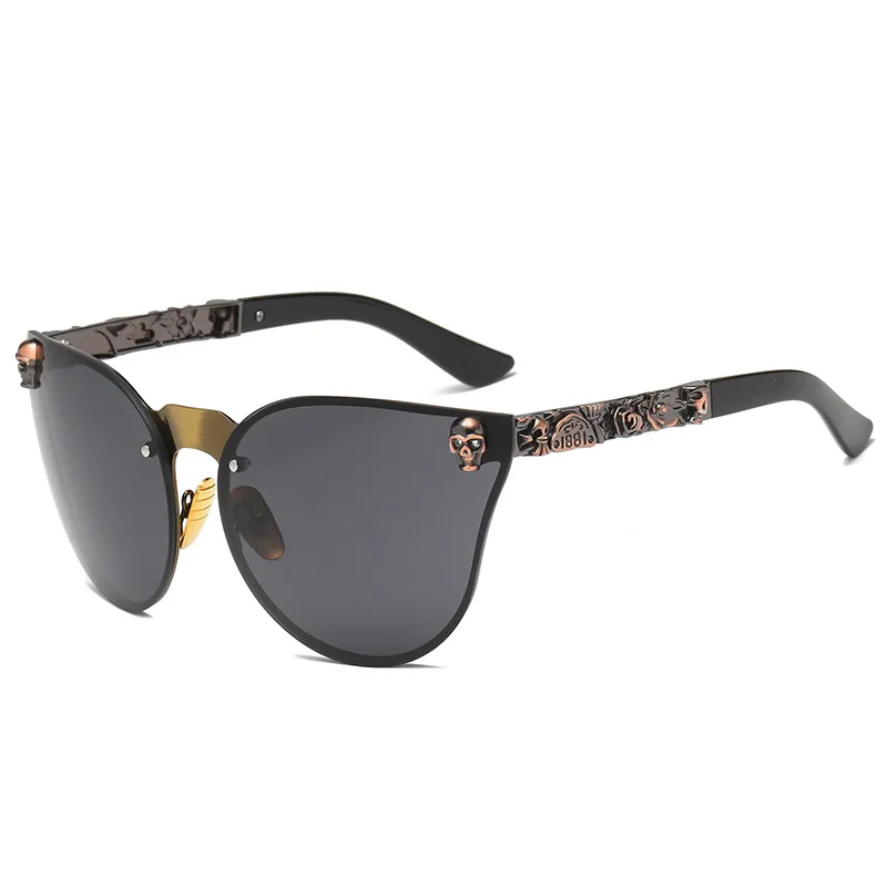 

Fashion Women Sunglasses Skull Frame Metal Temple High Quality Sun glasses Oculos De Sol Feminino Luxury