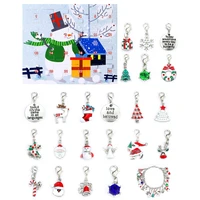 advent calendar christmas countdown calendar xmas themed diy charm bracelet making kit jewelry gift set for girls women