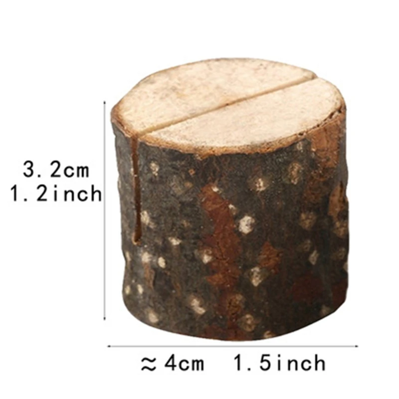 

Rustic Wood Place Card Holder Table Number Stand Name Cards Photo Clip Wedding