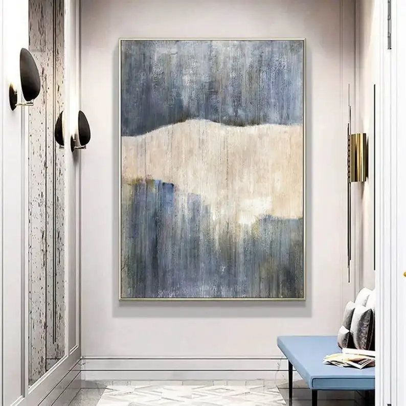 

Большая абстрактная картина маслом, оригинальная очень большая картина на стену, современная абстрактная картина, оригинальная большая ка...