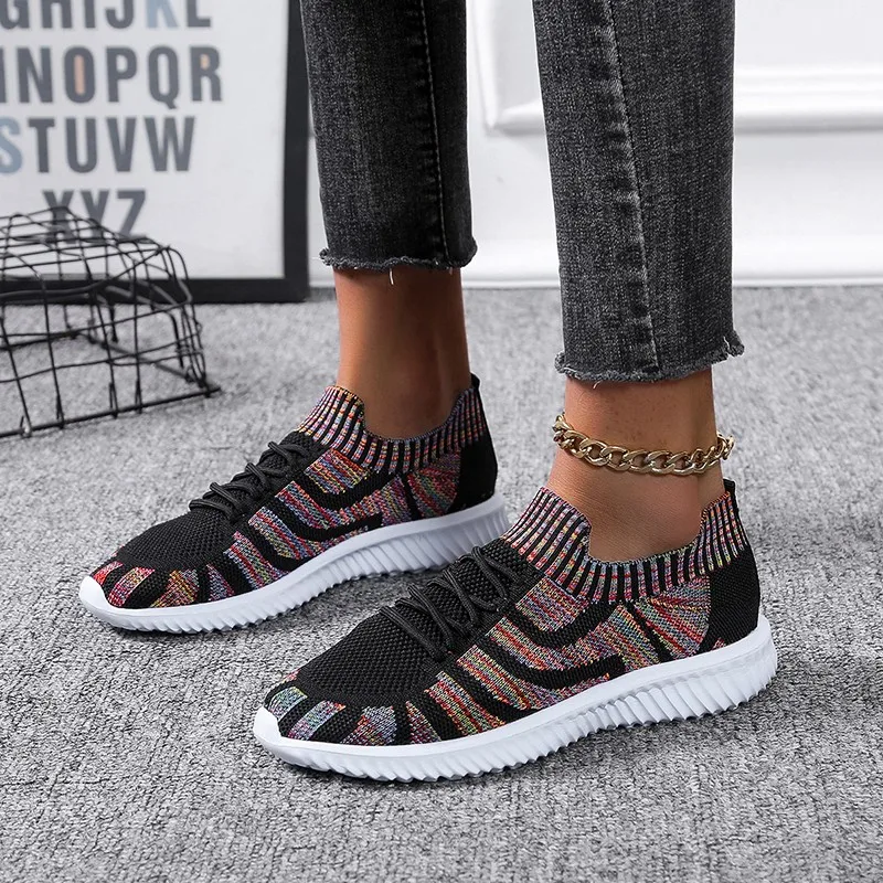 

Женские летние кроссовки, легкие женские туфли на плоской подошве, Женская нескользящая обувь, дышащая обувь, обувь большого размера, лето ...