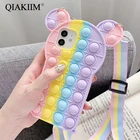 Чехол для Samsung Galaxy S21 Ultra, S20 Plus, Note 20, 10, S10, S9, iPhone 12, 11 Pro Max, XR, XS, X, 8, 7, с ремешком