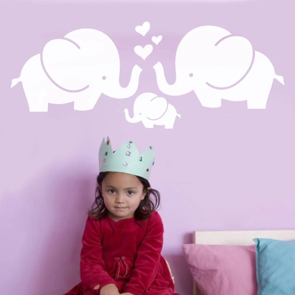 1 шт. съемная виниловая настенная наклейка с изображением слона для детей и