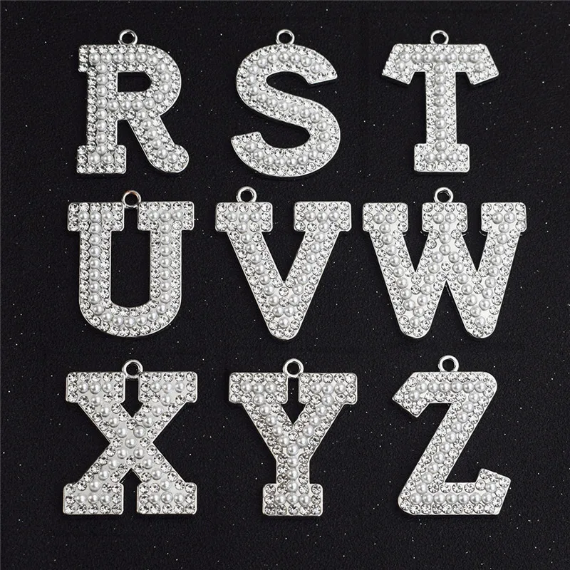 Алфавит A-Z брелок жемчуг стразы подвеска 26 букв для женщин подарки друзей |