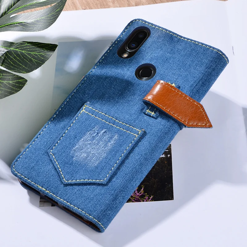Ковбойский Стиль чехол для Meizu Note 9 чехол Модный джинсовый узор кожаный чехол для Meizu Note 9 M923Q индивидуальный чехол для телефона