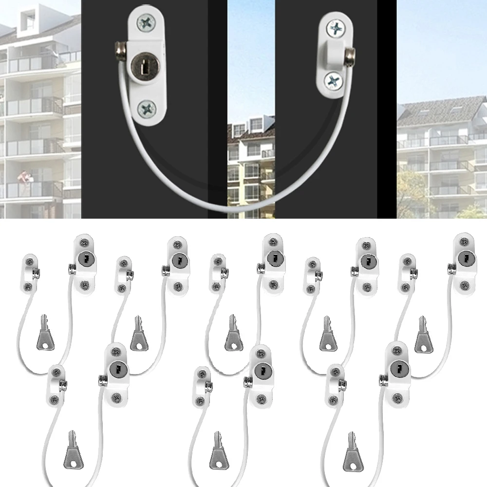 

8Pcs Window Locks Children Protection Lock Stainless Steel Window Limiter Baby Safety Infant Security Window Locks Safe Products