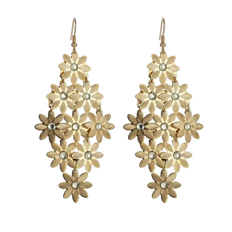 Винтажные длинные висячие серьги золотого цвета с различными звездами и