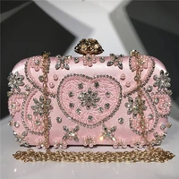 handmade beaded embroidered diamond evening clutch bags woman designer chic partydinner purse and handbags ladies shoulder bags