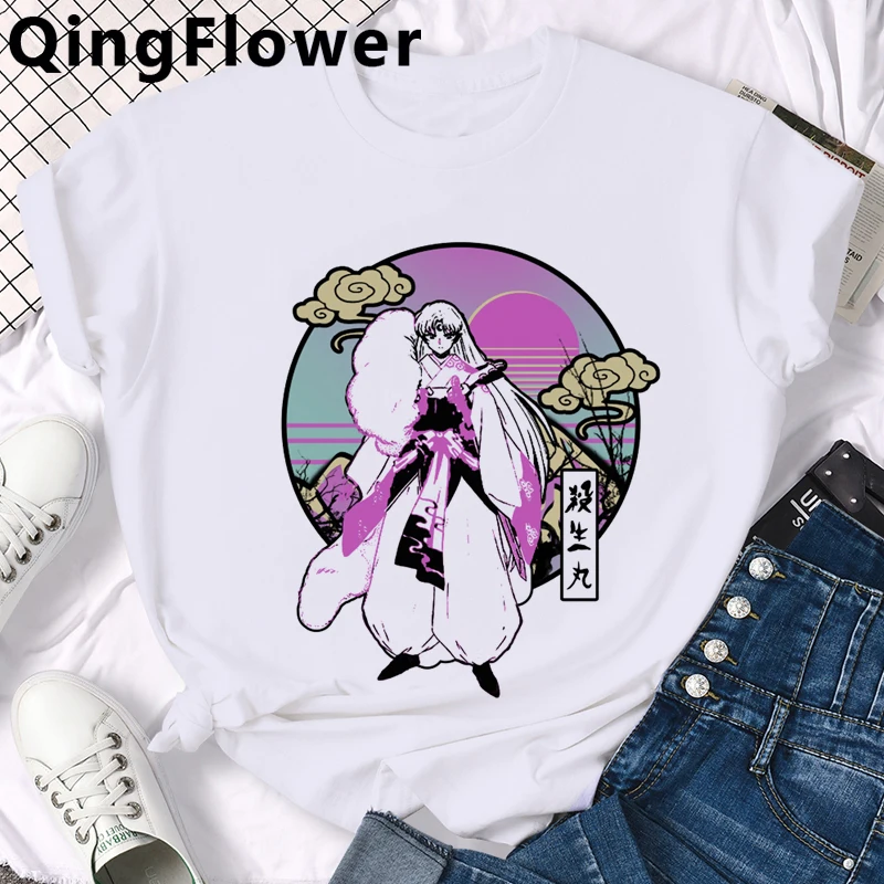 

Feudal Demon Inuyasha T-Shirts Men Sesshoumaru Higurashi Kagome Anime T Shirt CartoonShort Sleeve T-Shirts Hip Hop Top Tees Male
